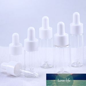 10 sztuk / partia 5ml 10ml 15ml 20ml odczynnik kroplomierza przezroczyste szkło aromaterapia płynna pipeta butelki dołupkowe butelek