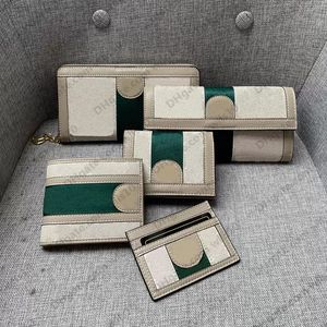 Plånbokskvinnor Purses högkvalitativa lyxiga Real Leather Multicolor Original Box Holder Single Classic Zipper Pocket Long Purse Card Holders Dam Designer Plånböcker