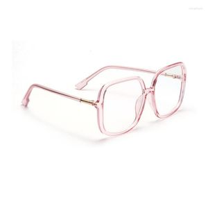 Anti-Blaulicht-Brille, Damen, Blockierungsfilter, quadratisch, Computer-Männer, großer Rahmen, Brillen, rosa, klare Brille, modische Sonnenbrillenfassungen