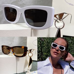 Óculos de sol simbole mulheres spr14y pérolas mostram personalidade férias viagens designer UV Proteção Lady Shades Top qualidade com pingente de triangolo original