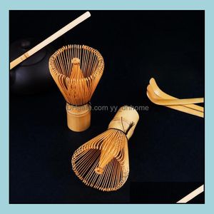 Coffee Tea Tools Drinkware Kitchen Dining Bar Home Garden New Japanese Ceremony Bamboo Chasen Green Whisk For Preparing Mat Dhiyl