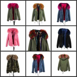 New Fashion Ladies High Quality Real Collar Coat with Fox Fur Hood Warm Winter Jacket Lining Parka Long Top