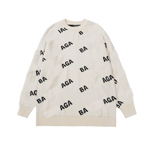 Designer de Paris Mens suéteres BB Marca ondulada Cartas listradas Sorto feminino BA Moda Moda Brand Pullover Top Roupas