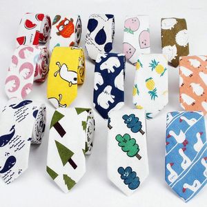 Bow Ties Linen Cotton Cartoon Tie