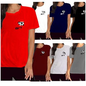 Fashion Letter T-shirt Women Girls Short Sleeve O-neck Tops T Shirt Summwer Designer T-shirts Tees Solid Color Tshirts Clothes Concise