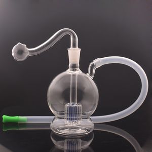 ガラスオイルバーナーボン喫煙ウォーターパイプマトリックスPERC HEADY RECYCLER DAB RIG HOTEAH SHISHA 10mmオイルボウルとホース喫煙ツール