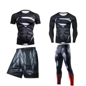 Men Sports Suits Rashguard Jiu Jitsu Jerseys Tights Pants Running T Shirt BJJ Boxing Set Gym Training Muay Thai MMA Fightwear 220622