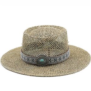 Cappello da spiaggia di Girl Girl Girl Salato Made per donne Cappello Summer Panama Cap Fashion Concave Flave Sun Protezione da Visore Cappelli Visor