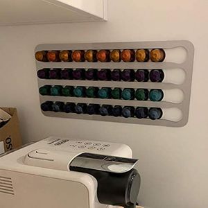 LAGRING SHELVE Organisation Holder 40 Cups Nespresso Coffee Pods Rotating Rack Vertuo Capsule 220509