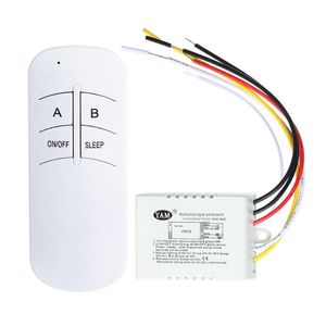 Switch Wireless 3 Ways On/Off 220V Lamp Digital Remote Control Mottagare Sändar Controller Inomhus Hemutbyte delar