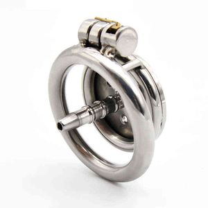 NXY Chastity Device Prison Bird New Stainless Steel Men's Flat Lock to Prevent Escape Cb6000s Cage Adult Fun Catheter 0416