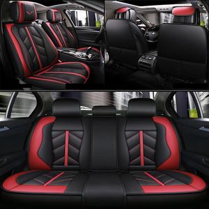 Wholesale design car seat covers resale online - Universal Fit Car Accessories Interior Car Seat Covers Set For Sedan PU Leather Full Surround Design Adjustable Seats Covers For S2129