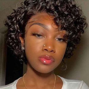 European and American wigs African small curls fluffy lifelike short curly hair black rose net synthetic fiber fake head