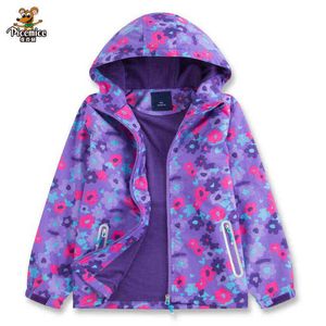 Nuova giacca per bambini per ragazze Primavera Casual Giacca a vento Capispalla per bambini Felpe con cappuccio Giacche Giacca impermeabile a doppio ponte J220718