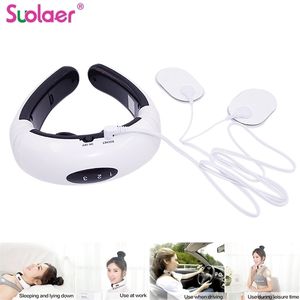 Electric Neck Massager & Pulse Back 6 Modes Power Control TENS Heating Cervical Pain Relief Tool Health Relaxation Machine 220630