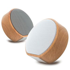 Holzmaserung Drahtloser Bluetooth-Lautsprecher Tragbarer Mini-Subwoofer Stereo-Lautsprecher Unterstützung TF AUX USB Alexa-Lautsprecher