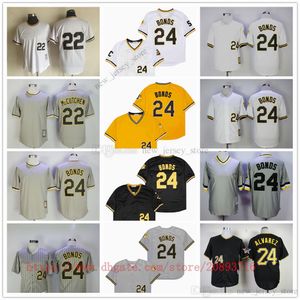 Movie Vintage Baseball Jerseys Wears Stitched 24 BarryBonds 22 AndrewMcCutchen All Stitched Name Number Breathable Sport Sale High Quality Jersey