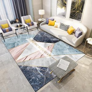 Tapetes de tapete geométrico nórdico tapete interno para sala de estar sala de recreação para crianças decoração de quarto lavável tapete de tapete de espessura