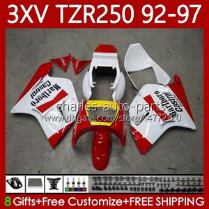 Karosseri för Yamaha TZR TZR250 R RS RR Vit röd BLK TZR250RR TZR Kropp NO YPVs XV TZR250R TZR250 R Fairing