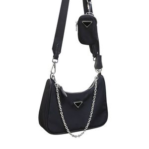 7A Designer bags 1BH204 Nylon Hobo Chain bag Top Quality One Shoulder Messenger Underarm Handbag Triad Bag Genuine Leather Lady Fashion Classic Canvas 2023 New
