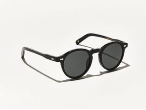 Óculos de sol polarizados redondos pequenos retrô Miltzen de alta qualidade para homens e mulheres Armação de acetato Armação de óculos vintage clássico design de marca Ocu