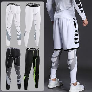 Men s Lycra Compression Pants Cycling Running Basketball Soccer Elasticity Sweatpants Fitness Tights Legging Trousers Rash Guard 220520