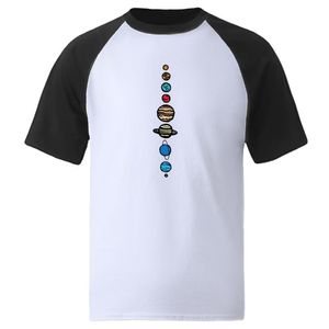 Män s t skjortor manliga solsystem planeter färg tecknad sommar modekläder retro casual tee skjortor kort ärm tshirts män