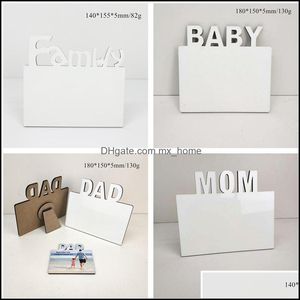 Mdf Sublimation Blank Po Frame Diy Wooden Lettering Board Sublimating White Family Home Album Heat Transfer Items A12 Drop Delivery 2021 Fra