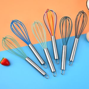 Manual Egg Beater Stainless Steel Silicone Balloon Whisk Cream Mixer Stirring Mixing Whisking Balloon Coil Style Eggs Tools