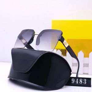 Лучшие роскошные солнцезащитные линзы дизайнеры женщин, мужчины, Goggles Premium Women's Eyeglass рама винтажные металлические солнцезащитные очки с Case 9483
