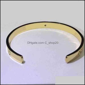 Pulseira de pulseira de joias de jóias C Mulheres aço inoxidável Chave de fenda Casal Bracelete de ouro Homens Moda do dia dos namorados gif dh2wt