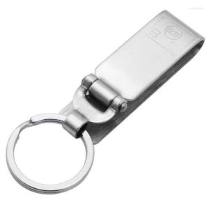Keychains 83XC Anti-Lost Heavy Duty Stainless Steel Belt Key Holder Key-Clip Detachable Keyrings For Keys Keychain Men Jewelry Miri22