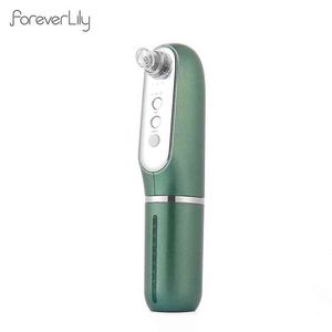 3-IN-1 Heating Microbubble Blackhead Remover Hot Nano Bubble Open Pore Water Cycle Vacuum Suction Deep Cleaning Face T Zone Nose 220514