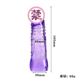 Sex toy toys masager Penis Cock Massager Toy Lengthened Set of Adult Products for Men Wear Thick Crystal Husband and Wife Health 5APT YHYR