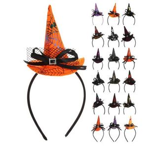 Hair Hoop Halloween Festival Party Skull Pannband Spider Web Witch Hat Ghost Atmosphere Performance Props Hair Accessories GC1515