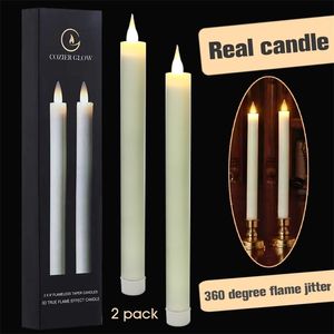 خواص الخفقان LED LED Candles Light Tealight LED شموع بطارية شموع مصباح إلكتروني نذري LED مصباح الهالوين ديكور المنزل 220527