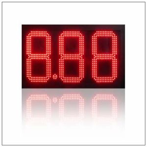 12インチガソリンスタンドの価格標識屋外LEDサインレッドグリーンブルー白いシングルカラーディジット8.888 8.889/10 RFリモート