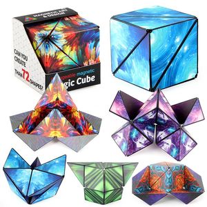 Magnetische kubus Fidget Toys Antistress Relax voor volwassenen Cube Magic Hand Fingertip Toy Office Flip Puzzle Ball Stress Reliever