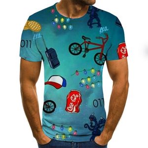 T-shirt da uomo Est T-shirt stampata 3D Ink Draw Pattern Manica corta Uomo Estate Casual Tops T-shirt Fashion O-Collo Uomo