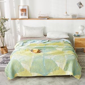 Cobertores de desenho animado de desenho arco de gaze lavado a ar condicionado fino manta de manta de verão super macio sofá de cama de cama joga respirável