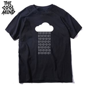 クールマインド100％コットンクールなインターネットコードプリントメンオタクTシャツカジュアルルーズメンTシャツクールオネックTシャツメンズメンズTシャツ220505