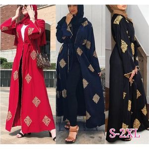 Dubai abierto Abaya Kimono Muslim Hijab Dress Kaftan Abayas Islamic Clothing for Women Caftan Marocain Qatar Kleding Robe Musulman