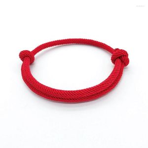 Bracelets de charme Bracelete de corda vermelha sortuda Mulheres homens homens feitos de cordas de jóias de jóias de jóias de jóias