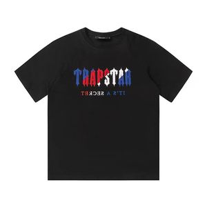 Londra Mens T-Shirt Nakış Şöndle Kod çözülmüş şort mavi kırmızı lüks tasarımcı tee moda yaz o boyun yeni üstleri erkek rahat takım elbise havlu baskı kısa kollu