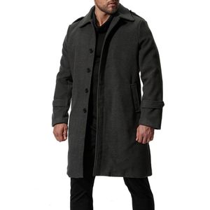 Wholesale unique winter coats for sale - Group buy Men s Trench Coats And Winter Jacket Long Wool Unique Breasted Solid Color
