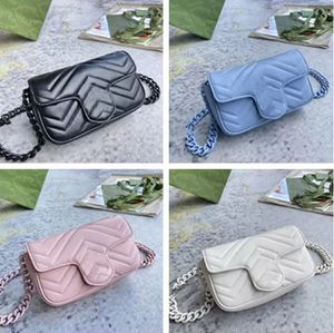 Clutch Marmont Tote Crossbody Bags 699757 Genuine Leather Chain Strap Totes Handbag Luxury Cross Body Purses Handbags