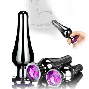 3 pz/set giocattoli anali sexy metallo piccolo butt plug coda divertente in acciaio inossidabile per donne gay perline