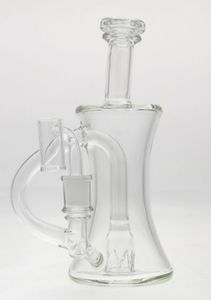 Vintage New 9inch Recycler Glass bong hookah Smoking pipe can put customer logo by DHL UPS CNE