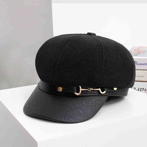 Spring Casual Hat Women Beret Autumn Octagonowa czapka Vintage Artysta Painter Hat Ladies Boinas Hats Kobiet newsboy czapki dla