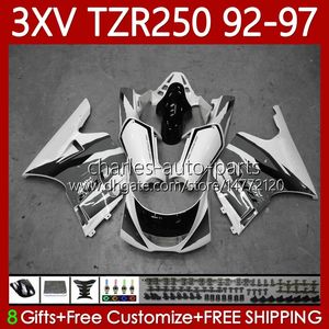 Kit de corpo para Yamaha TZR250-R TZR250RR YPVs 3xV TZR250R 92-97 117No.110 TZR 250 TZR250 R RS RR 1992 1994 1994 1995 1996 1997 TZR-250 92 93 94 95 96 97 OEM Cinza Branco